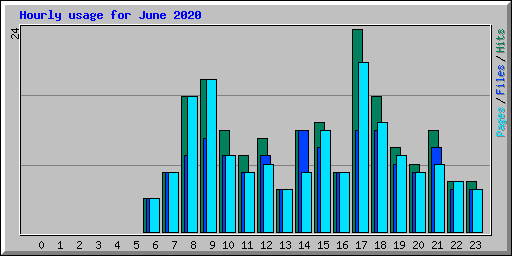 Hourly usage for June 2020