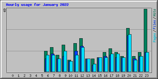 Hourly usage for January 2022