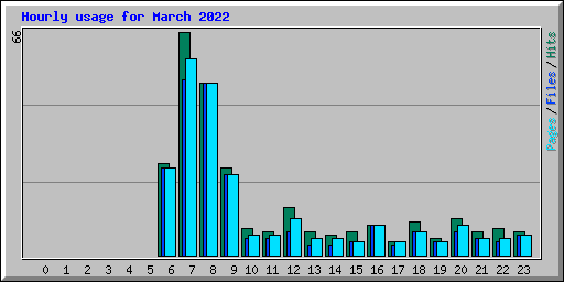 Hourly usage for March 2022