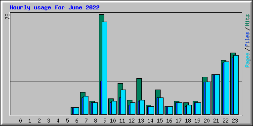 Hourly usage for June 2022