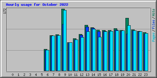 Hourly usage for October 2022