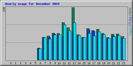 Hourly usage for December 2022