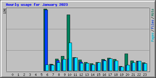 Hourly usage for January 2023