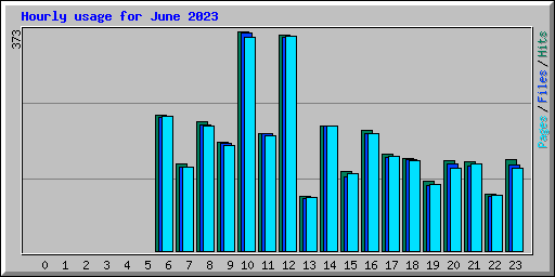 Hourly usage for June 2023