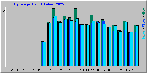 Hourly usage for October 2025