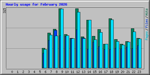 Hourly usage for February 2026