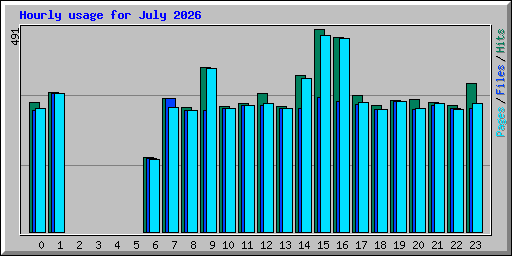 Hourly usage for July 2026
